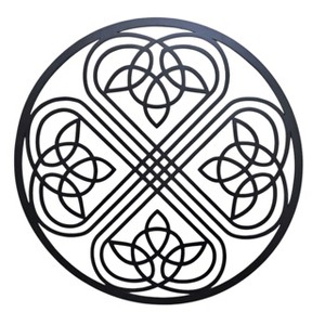 Slickblue Decorative Celtic Wall Art – Irish Steel Shamrock Leaf or Celtic Cross Design, 12", 5 Finishes - 1 of 4