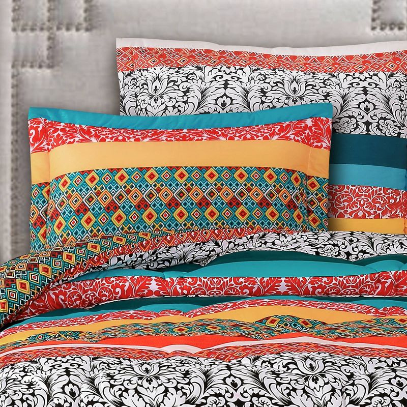 Lush Décor Boho Stripe Reversible Comforter Set , 1 of 10
