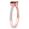 EVERLY JEWELRY | 10k Rose Gold Gemstone and Diamond Promise Ring- Multiple Gemstone Options - 2 of 4