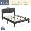 VECELO Twin/Full/Queen Size Upholstered Bed Frame Button Tufted Adjustable Headboard - 3 of 4