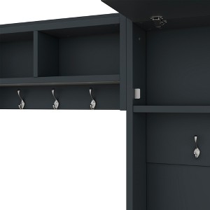 Vynxaria Bedroom Hallway Ready: Detachable Black Independent Coat Closet with Drawers, Cabinets, 7 Hooks - 1 of 4