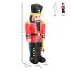 Syemin Inflatable Holiday Decorations Inflatable Nutcracker Toy Soldier Christmas Decor Inflatable Inflatables Outdoor Decor, Red, 24"*18"*72" - 2 of 4