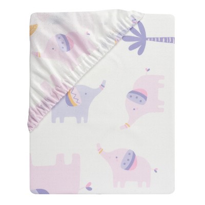 Pastel Elephant Dreams 5-Piece Nursery Crib Bedding Set