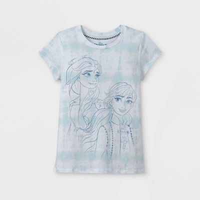 Girls' Disney Frozen Sisters Short Sleeve Graphic T-Shirt - Mint Green