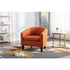 CAVINAS Upholstered ArmChair, Barrel Chairs with Soft Padded Armrest, Accent Chairs with Nailheads and Solid Wood Legs for Living Room, Bedroom - 3 of 4