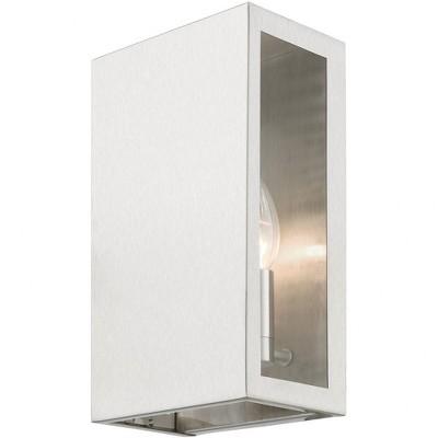 Winfield Brushed Nickel 2-Light Outdoor Sconce with Clear Glass
