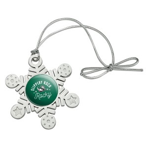 Slippery Rock The Rock Metal Snowflake Christmas Tree Holiday Ornament - 1 of 3