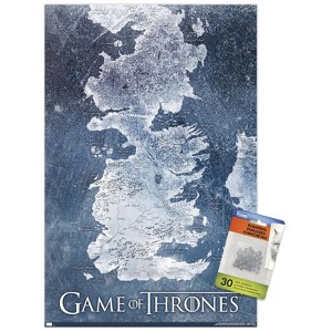 Trends International Game of Thrones - Winter Map Unframed Wall Poster Prints - 1 of 4