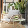 VINGLI Patio Small Side Table, Waterproof Round Metal Steel Outdoor Side Table End Table for Garden Balcony Porch and Indoor - 2 of 4
