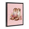 Stupell Industries Floral Pink Cowgirl Boots Floating Frame Canvas Art - 2 of 4