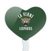 University of La Verne Leopards Logo Heart Love Cupcake Picks Toppers Decoration Set of 6 - 2 of 4