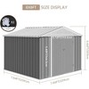 Outdoor Metal Storage Shed Steel Utility Tool House With Lockable Doors & Windows - 2 of 4