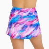 Calypsa Women's Plus Size Chlorine Resistant High Waisted Mini Swim Skirt With Shorts - 2 of 4