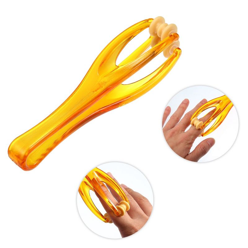 Unique Bargains Dual Trigger Point Finger Muscle Pain Ease ABS Handheld Finger Massager Orange 1 Pcs, 5 of 7