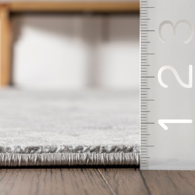 Gray Abstract Recycled Synthetic Rectangular Area Rug 6' 7" x 9'