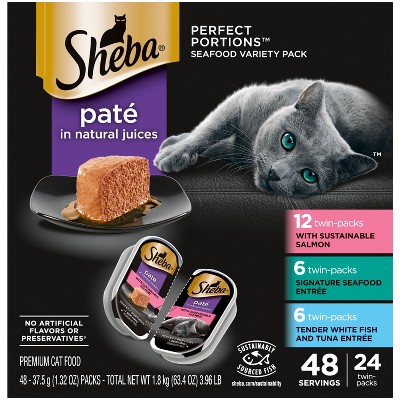 Sheba Perfect Portions Seafood Flavor Variety Pack Pate Wet Cat Food