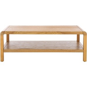 Omara 1 Shelf Coffee Table - COF2316A - Natural - Safavieh - 1 of 4