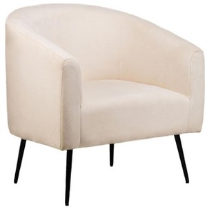 Nordlys Metal and Velvet Lounge Chair Modern Design Style Upholstery Living Room - 1 of 4