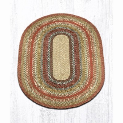Earth Rugs Oval Braided Rug – Honey, Vanilla & Ginger Colors, Hand-Braided Jute Rugs