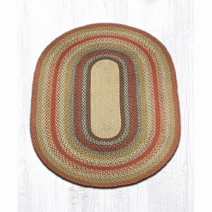 Earth Rugs Oval Braided Rug – Honey, Vanilla & Ginger Colors, Hand-Braided Jute Rugs - 1 of 4