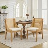 Sapphtopaz French Style Dining Chairs, Antique Painting Kitchen Chairs with Natural Hardwood Frame Dining Room Chair for Kitchen - 4 of 4