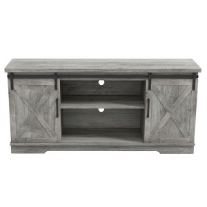 Farmhouse-Style TV Console with Storage and Barn Doors Modern Entertainment Center for 65-inch TVs Living Room - 1 of 4