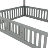 NicBex Full Size Platform Bed 78.1" L Modern House-Shaped Pine Bed Frame with Roof and Guardrail with Door for Bedroom, No Box Spring Required - 4 of 4