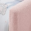 Vynxaria Twin Size Upholstered Platform Bed with Adorable Rabbit Ear Headboard & Safety Rail - 3 of 4