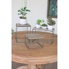 Wood and Metal Table Top Risers 10"H Gunmetal Gray Natural Decorative Transitional, Set of Three by Kalalou - 2 of 3