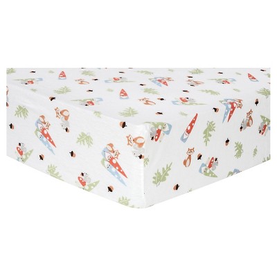 flannel fitted crib sheet