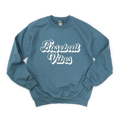 Simply Sage Market Women's Graphic Sweatshirt Baseball Vibes Cursive
