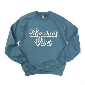 Simply Sage Market Women's Graphic Sweatshirt Baseball Vibes Cursive - 1 of 4