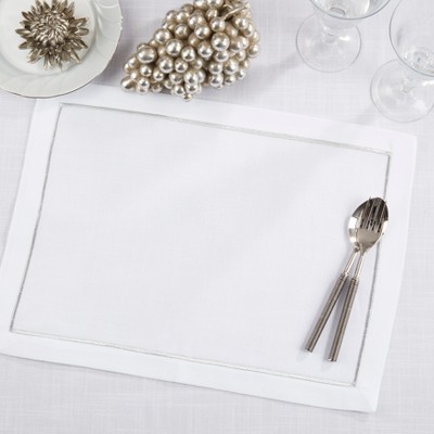 Saro Lifestyle Embroidered Line Design Placemat