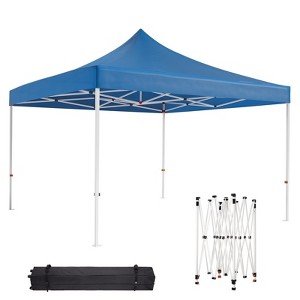10 x 10 FT Pop Up Canopy Tent, Commercial Grade Instant Canopy, Heavy Duty Canopy Shelter, for Patio, Backyard, Bench, Garden - 1 of 4