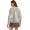 INSPIRE CHIC Women's Floral V Neck Button-Down Open Front Long Sleeve Knit Sweaters - 4 of 4