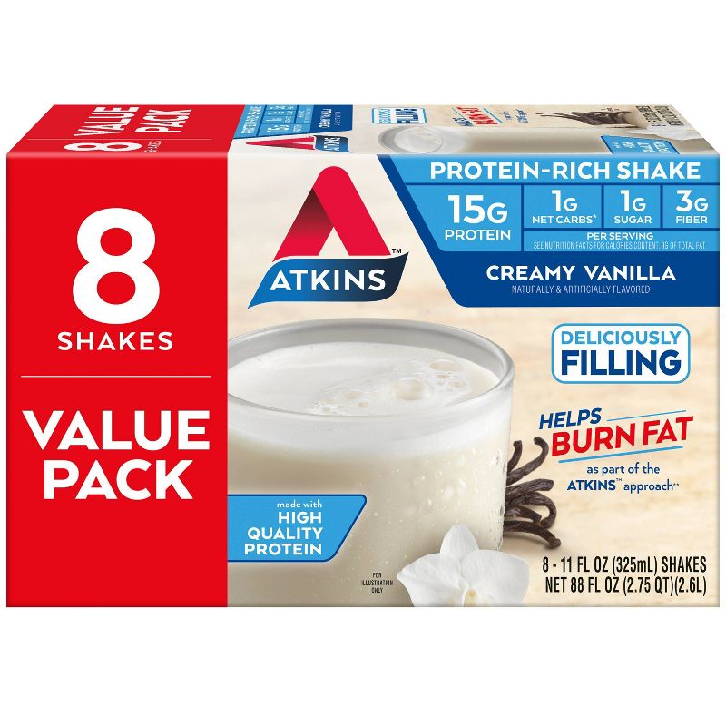 Atkins RTD Shake - Creamy Vanilla, 1 of 10