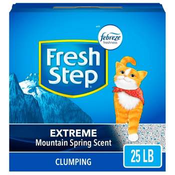 Fresh Step Extreme Scented Litter with the Power of Febreze Clumping Cat Litter - Mountain Spring - 25lb