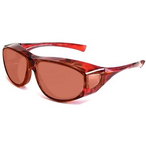 Calabria 7664 Unisex Medium NIGHT DRIVER Fitover Sunglasses in Tortoise/Copper - Frame(Width:146mm/Height:47mm) - 1 of 4