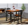 Counter Height Table Set - 3 Piece Pub Table & Bar Stool Set - Modern Mahogany Dining Set for Kitchen & Bistro - 2 of 4