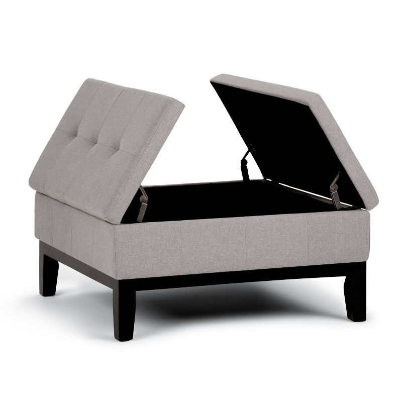 Lancaster Square Coffee Table Storage Ottoman - WyndenHall, 4 of 9