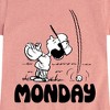 Girls' - Peanuts - Lucy Monday Fitted Short Sleeve Graphic T-Shirt - 2 of 4