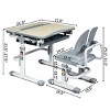 Costway Children Desk Chair Set Adjustable Study Table Drawer - 2 of 4