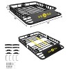 Universal Roof Rack Basket, 200 Lbs Capacity with Extension Car Top Luggage Holder Carrier Basket for SUV, Truck, & Car Steel Construction - 4 of 4