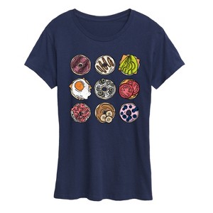 Women's - Instant Message - Bagel Grid Short Sleeve Graphic T-Shirt - 1 of 4