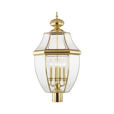 Livex Lighting Monterey 4 - Light Lantern in  Polished Brass