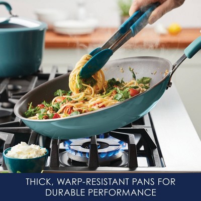 Agave Blue 12.5" Aluminum Nonstick Frying Pan with Ceramic Coating