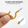 Unique Bargains Home Outdoor Cup Vinyl Coated Metal Ceiling Hooks 20 Pcs - 4 of 4
