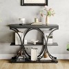 3 Tier Entryway Table, Industrial Console Sofa Table with Storage, Accent Table with Open Shelves and Metal Frame, for Hallway - 4 of 4