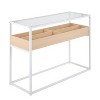 XIYUYEU Narrow Clear Glass Console Table with 4 Storage Shelves,Modern Stylish Minimalist Entryway Table for Living Room - 2 of 4