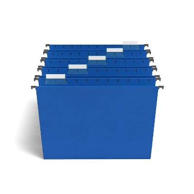 Staples Hanging File Folders 5-Tab Letter Size Blue 25/Box (163501) TR163501